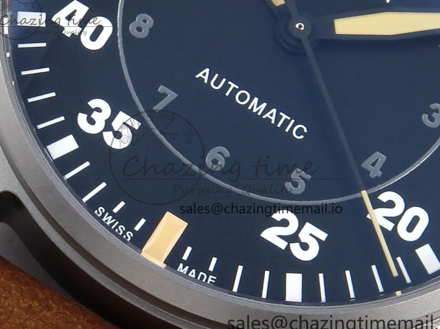 MIROTIME 0504 Big Pilot IW329701 M+F 1:1 Best Edition Black Dial on Brown Leather Strap MY RelaxedFit 7005